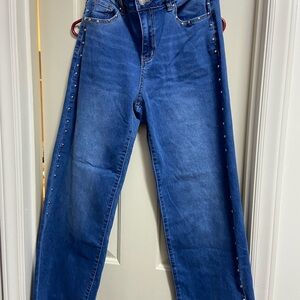 Blue Studded Women's Jeans